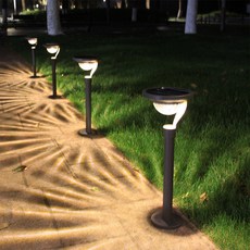 MIREU 태양광 2LED 정원등, 블랙
