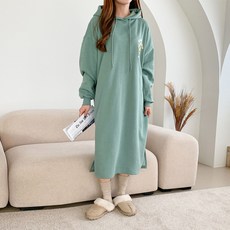 린다샵 볼게린 박시 기모 스마일 후드 롱 원피스 cpops8325k2b