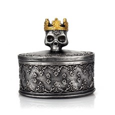 萬聖節幽靈皇冠骷髏珠寶盒 黑色 YT_RC088, 1個