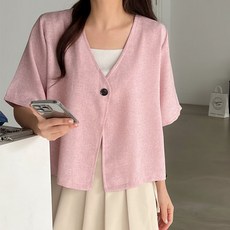보리맘 은비 여름 자켓 세미 크롭 가디건 임부복 a916
