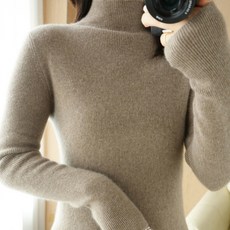 soleil 女款 Lumi 半高領柔軟長袖針織衫