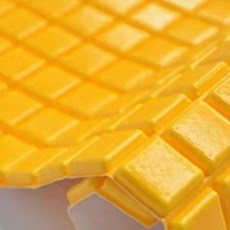 PEONIST 格紋隔熱泡棉磚, 黃色, 10個