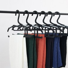 Virtue Nine 衣架兼褲架, 黑色 + 灰色, 10個