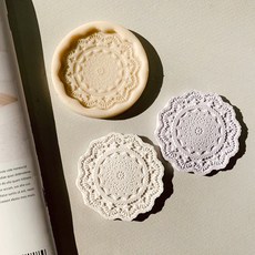 ANGLE THING 矽膠模具 2入, 古董 傳統刺繡 蕾絲墊 托盤