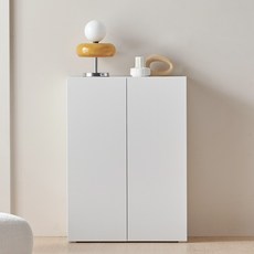 아씨방 가구 마리 LPM 슬림 3단 높은 수납장 800 방문설치, 밀크화이트