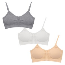 CL STORY 女孩童細肩帶無縫內衣 3入