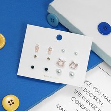 日常造型耳環12件組