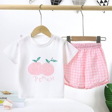 JOY MULTI 幼兒印花上衣+格子短褲