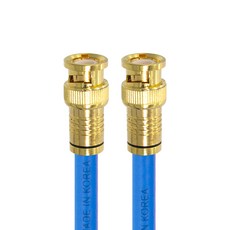 SOLTOP 韓國製 金色 BNC to BNC TV 同軸電纜 藍色, SOLTOP-597