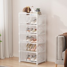 EVER HOUSE 基本多功能鞋架 M, 白色, 6層