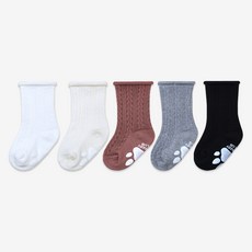 HI BABY CLUB 孩童麻花捲邊襪 5件組