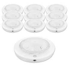 LED 원형 센서등 15W, 화이트 + 주광색, 10개