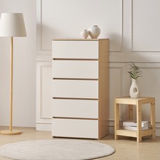 데코라인 모랑시 드레스룸 옷 서랍장 600 방문설치, 메이플, 5단