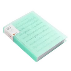 Siway A4透明文件夾 綠色 80頁, 80 顆果嶺, 1個