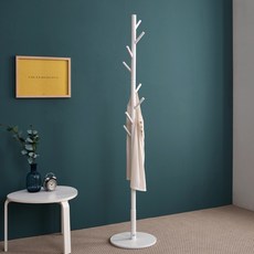 YEDAUM 原木立式掛衣架, 白色