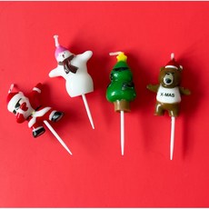 happeevely 聖誕蠟燭4件組, 混合色, 1套