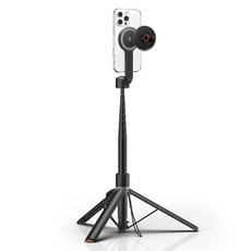 슈피겐 맥세이프 원터치 원더스냅 맥핏 삼각대 셀카봉 168cm, S581W, 블랙, 1개