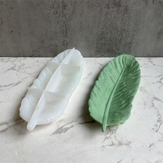 Homeflow 香氛盤製作 羽毛石膏矽膠模具, 單一顏色