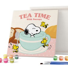 iLovePainting 花生 DIY PAINTING 25 x 25 cm, 史努比咖啡杯