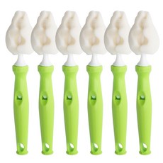 babybear 花型奶嘴刷, 綠色, 6入
