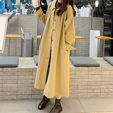 루나글램 새로운 임산부 브레스트 트렌치 코트