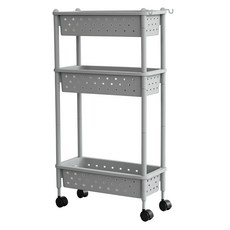 BONOHOUSE 3層收納推車, 灰色, 1個