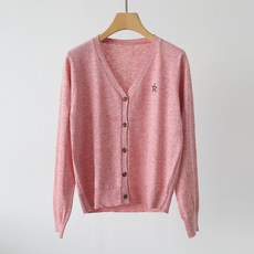 제니트 여성용 오투스타CD 루즈핏 브이넥 니트 가디건 g1414