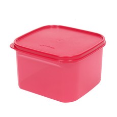 Tupperware MM Square No.2 泡菜罐 全新透明紅, 2.6L, 1個