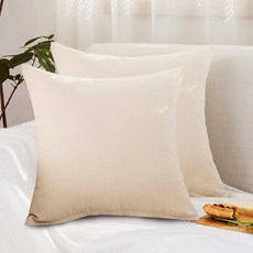 마켓플랜 프렌치 린넨 소파 쿠션 2p, 아이보리