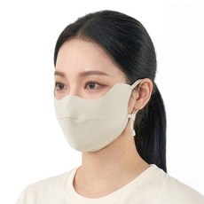지알에스 남녀공용 코지 자외선차단 스포츠 마스크, 아이보리, 1개
