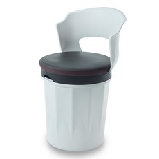 CHAIRFOCUS 藍色椅子儲物墊型背凳CM840, 白色的