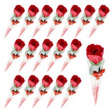 ABM KOREA 香皂玫瑰花 18入, 紅色