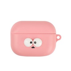 나인어클락 에잇몬스터 소프트 TPU 에어팟 프로 케이스, 핑크