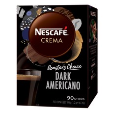 NESCAFE 雀巢咖啡 Crema美式黑咖啡粉, 1.2g, 90條, 1盒