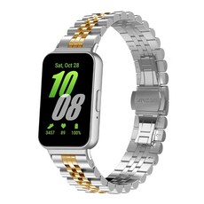 SPACE SHIELD 紀念型金屬錶帶, 銀金色