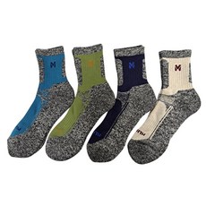 M LIMITED 男士戶外襪4件組, 混色, 1套