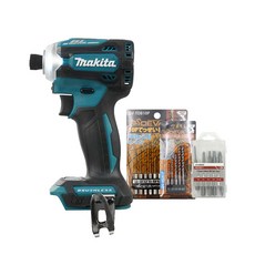 Makita 牧田 18V充電式無刷衝擊起子機(不含電池及充電器) DTD171Z+起子鑽頭綜合組, 1組