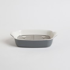 value ceramic Lagos 陶瓷調理盤 + 托盤套組 灰色, 調理盤 + 托盤