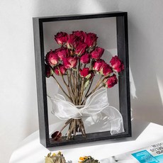 Teribo DIY乾燥花雙面透明相框, 黑色