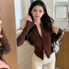 여신 여성용 런닝 요가 피트니스 베이직 슬림핏 투웨이 집업 자켓 YFH82