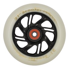 21st 그래피티 착탈식 킥보드 교체용 앞바퀴 A-2형, 검정(휠) + 흰색(우레탄 바퀴), 1개