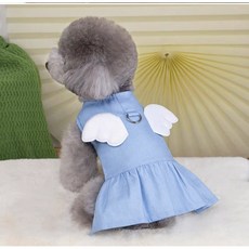 코코스튜디오 반려동물 코코 데님 천사하네스, 1개, 라이트블루