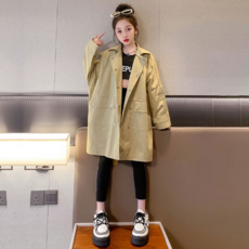 ORANGEDAMOM 女童Tingju大口袋寬鬆版風衣