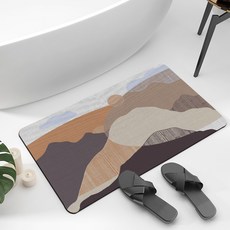 위더홈 現代藝術造型蓬鬆地墊, 棕色