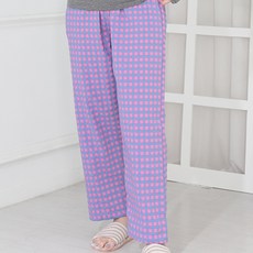 女款韓國製紗染九分交叉口袋睡褲