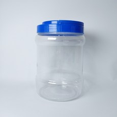 대광구용기 원형 2L + 파랑캡 세트, 12세트, 용기 12p + 캡 12p
