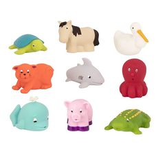 B.toys 洗澡玩具, 烏龜與朋友們, 9入