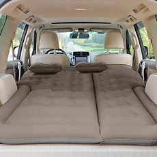 SUV車用充氣床墊 高級型+打氣筒, 棕色（墊子）, 休旅車