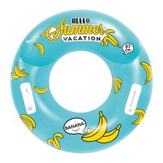 充氣扶手兒童游泳圈 香蕉款, 混合顏色, 1個