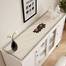 G&Y 現代防水皮革收納櫃墊, 線條字母花朵, 1個